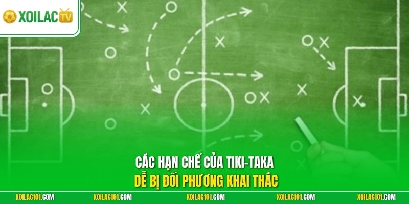 Chiến Thuật Tiki-Taka Là Gì | Phân Tích Lối Chơi Đẳng Cấp 3 Các hạn chế của tiki-taka dễ bị đối phương khai thác