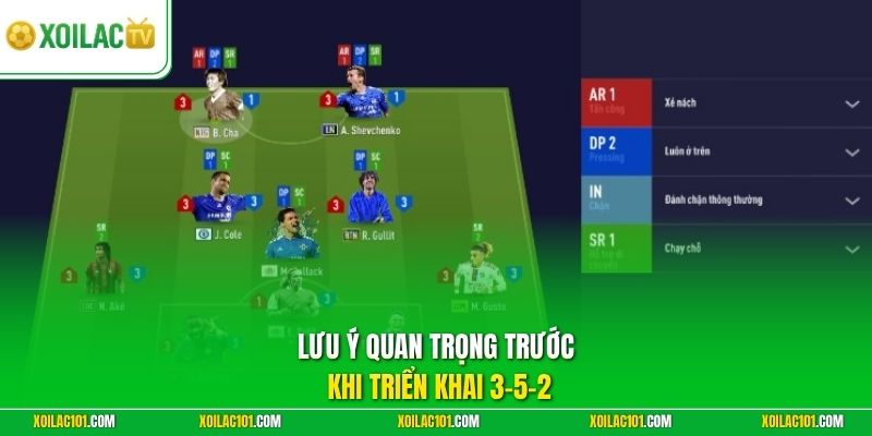 Sơ Đồ 3-5-2 Có Ưu Nhược Điểm Gì | Cách Vận Hành Tuyến Giữa 3 Lưu ý quan trọng trước khi triển khai 3-5-2
