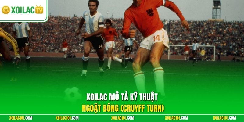 Kỹ Thuật Ngoặt Bóng (Cruyff Turn) Xoay Chuyển Tình Huống 1 Xoilac mô tả kỹ thuật ngoặt bóng (Cruyff Turn)